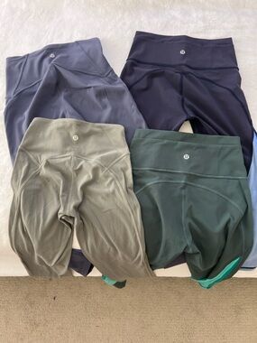 Lululemon 4 Pair High Rise Cropped Leggings Bundle XS S Approx